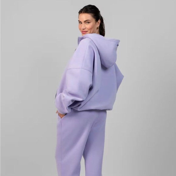 COMFRT - NIB - Pastel Zip Hoodie in SMALL - UNISEX - LAVENDER - Picture 2 of 5